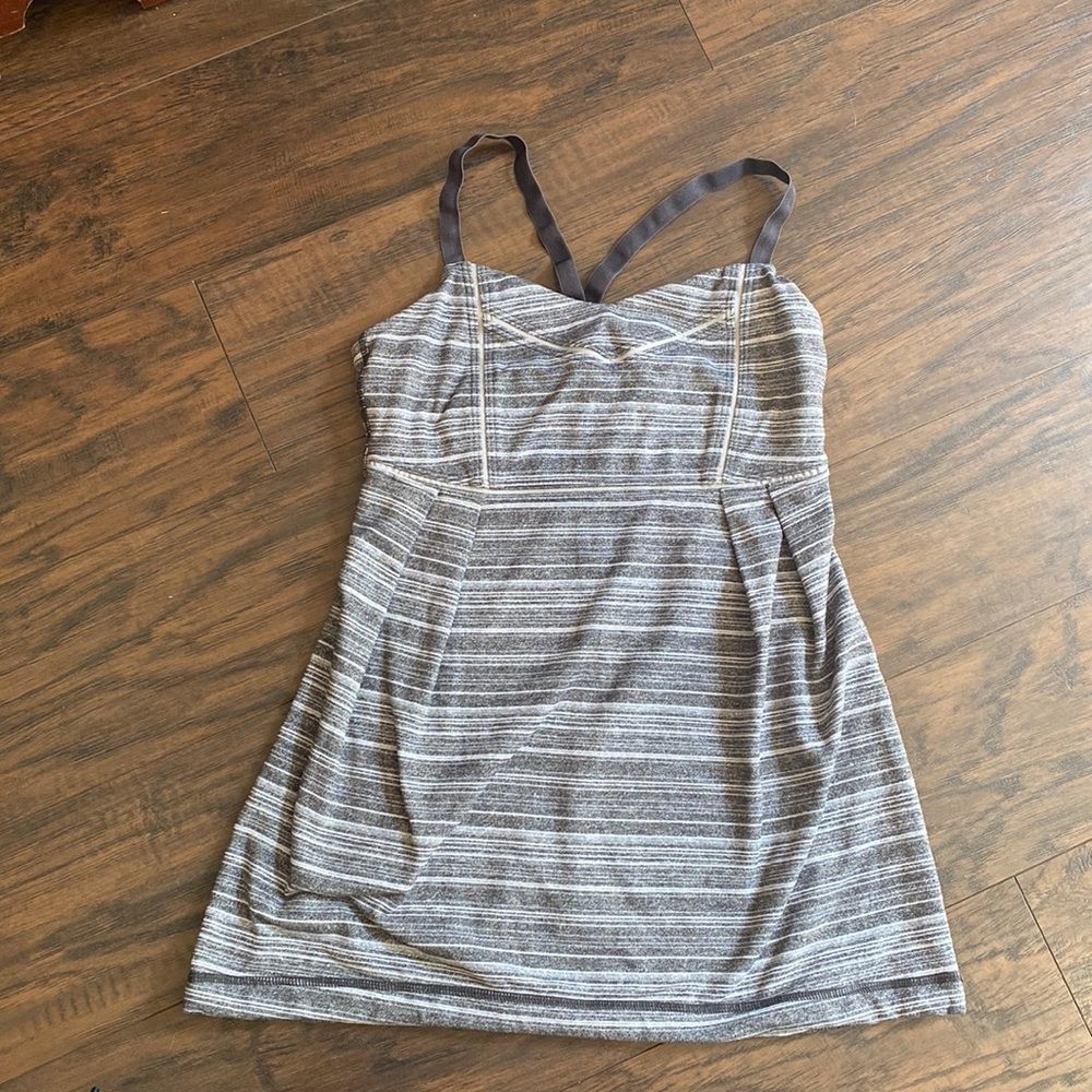 Lululemon Grey Striped Tank - Size 2